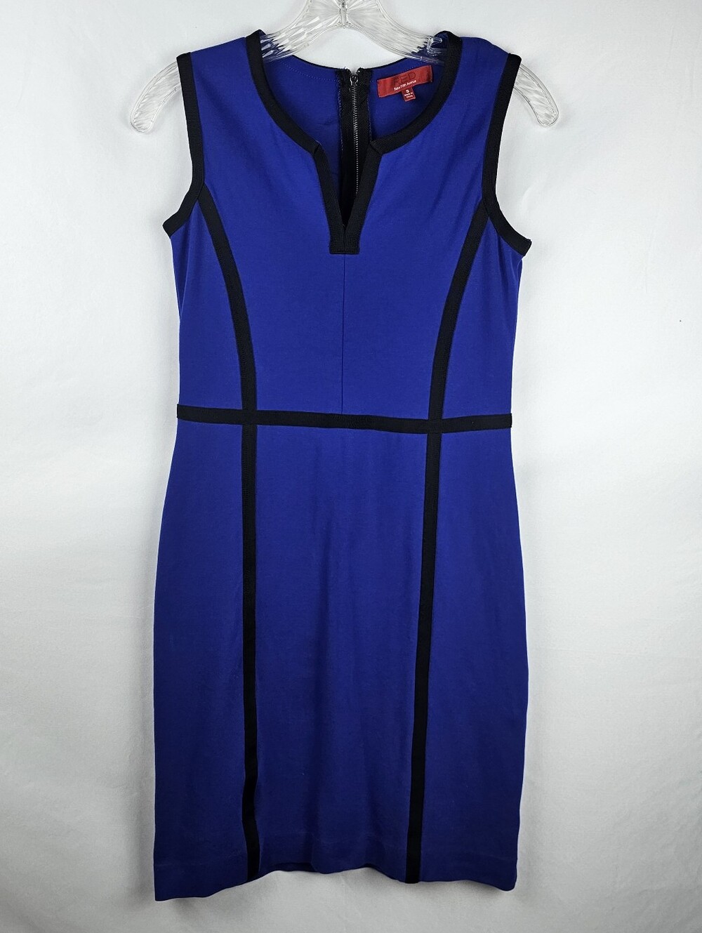 Saks Fifth Avenue Red Colorblock Sheath Dress Sm Slimming Effect City Chic Rayon